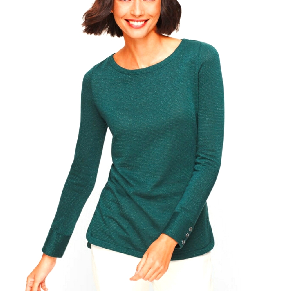 Nwt Button Cuff Sparkle Top - image 1